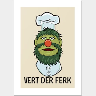 green chef vert der ferk Posters and Art